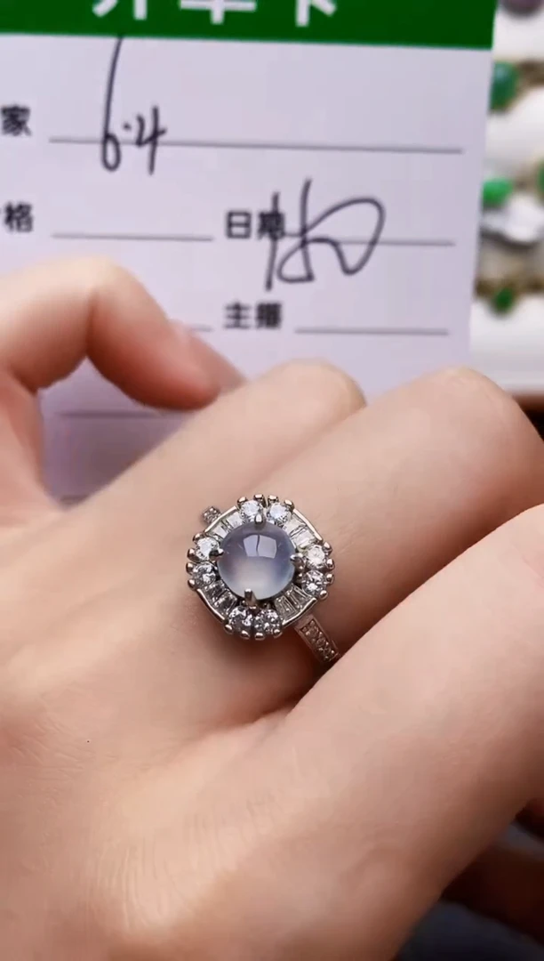 银S925镶嵌戒指翡翠2063