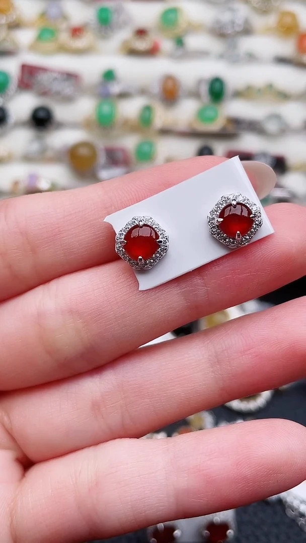 银S925镶嵌戒指翡翠66