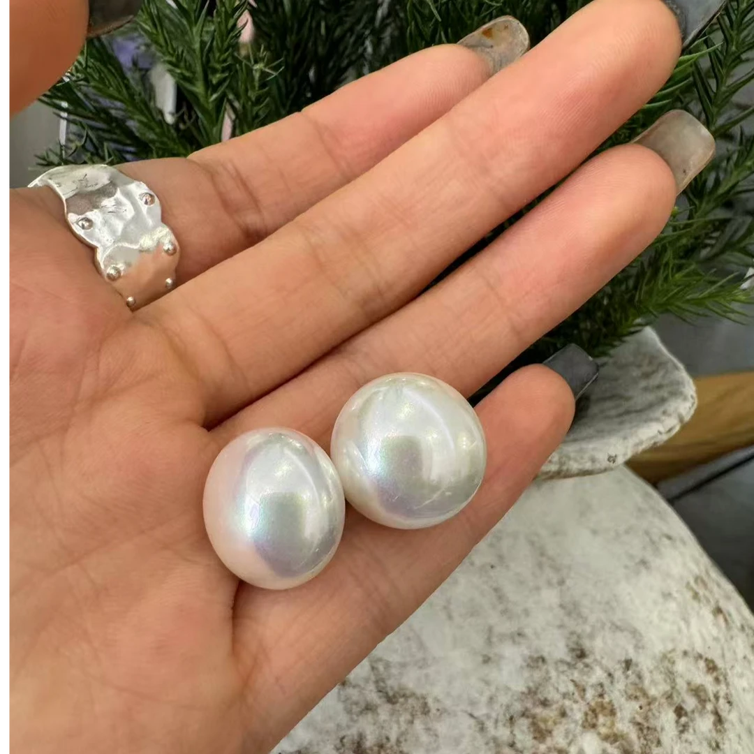 非金属仿珍珠耳饰 【馒头·高光珍珠耳钉】