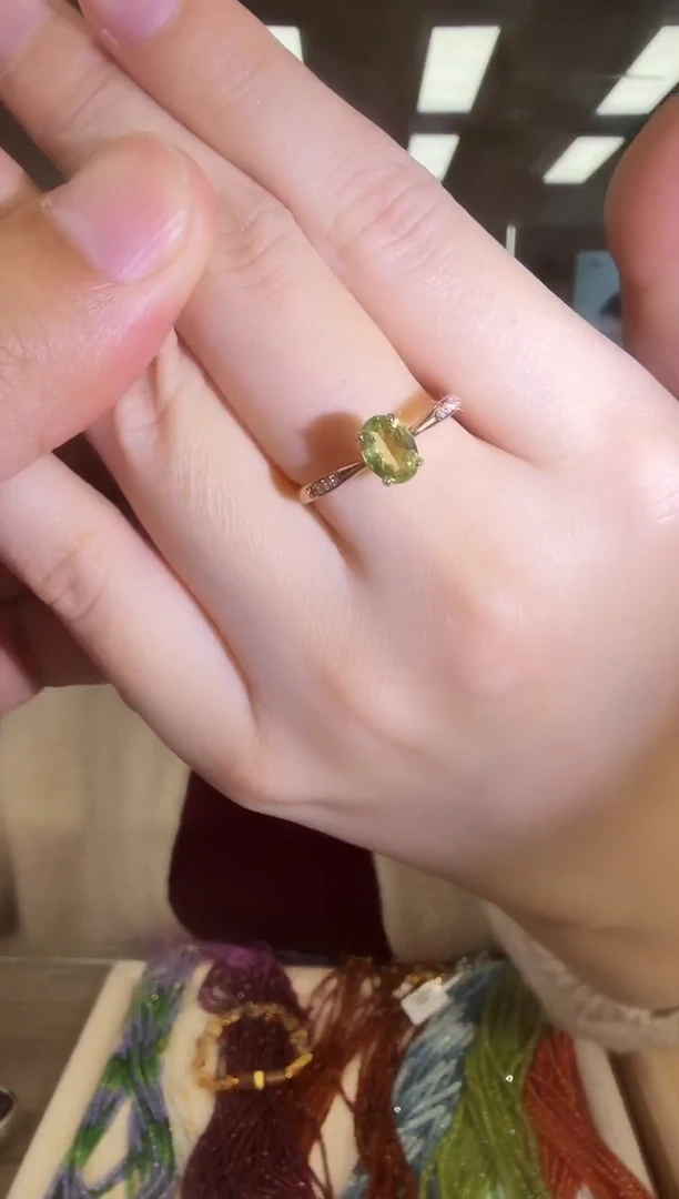 银S925镶嵌戒指橄榄石04