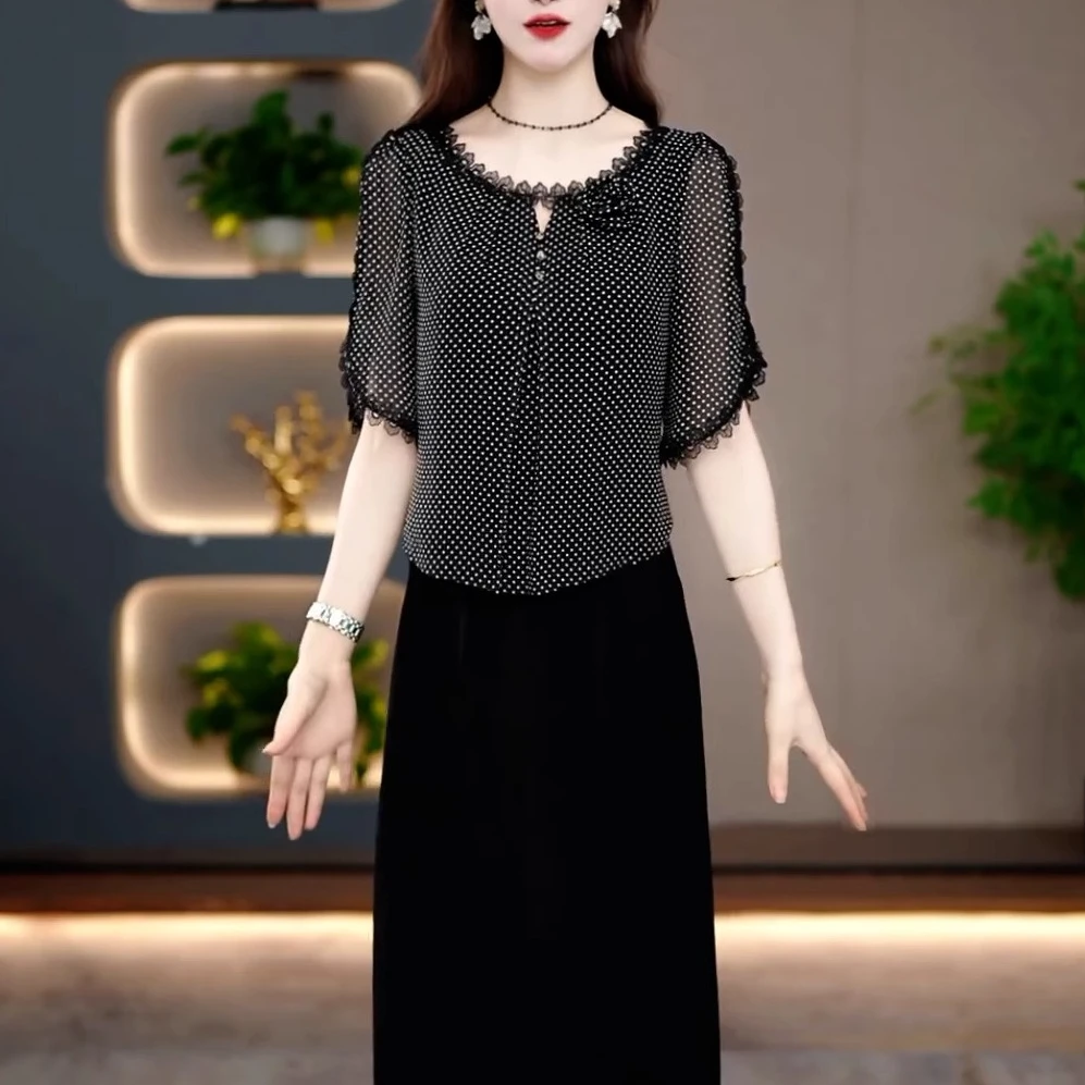 5281#连衣裙2025新款女夏季今年流行爆款气质名媛减龄妈妈高级感