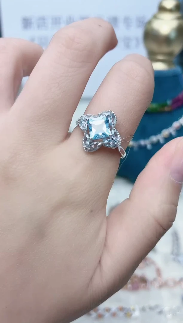 银S925镶嵌托帕石戒指522ZB1202产品一个（多样性）