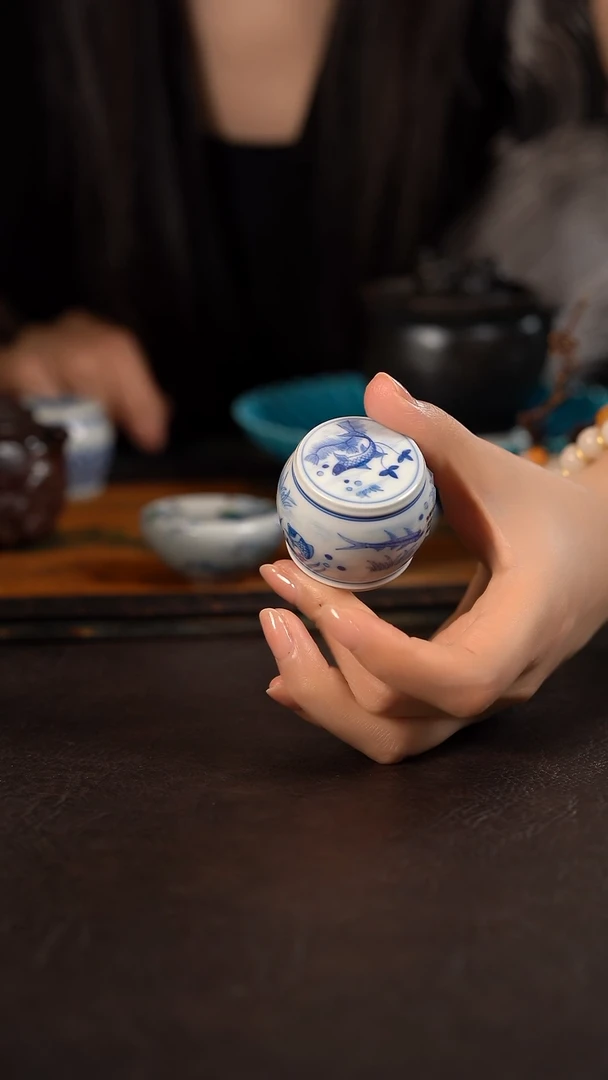 聚澜堂好多鱼石鼓盖置