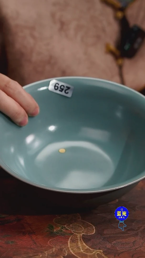 摆件瓷用****2瑕品清凉寺原矿釉汝窑碗259