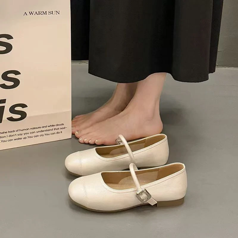皮鞋单鞋百搭夏季复古法式平底鞋子2526