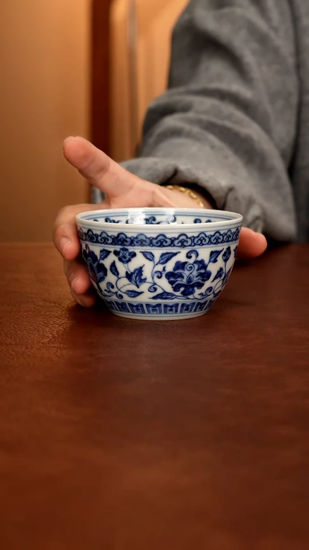 景德镇瓷器，青花瓷手绘茶具~