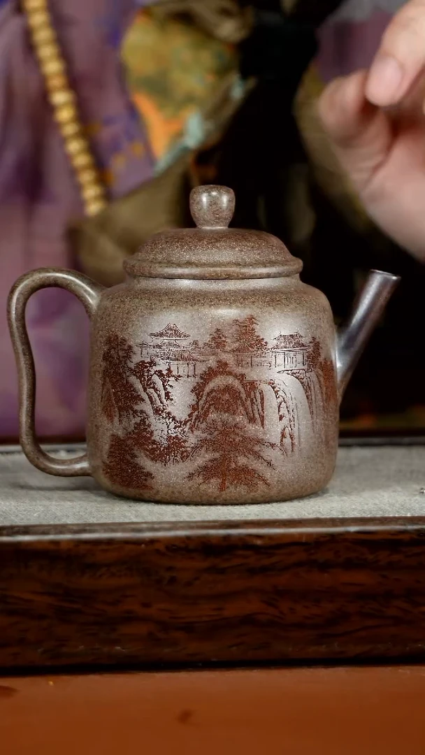 茶壶紫砂顾建华沉香泥柴烧高汲直170CC