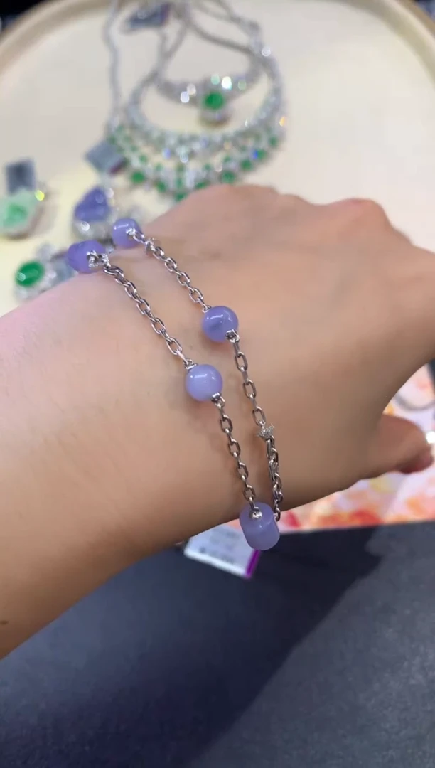 套链18K金镶嵌翡翠A113|15800