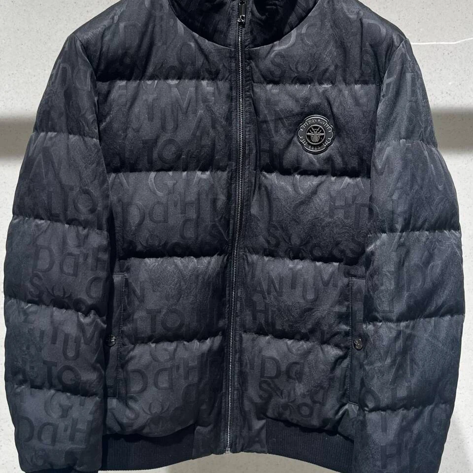 欧洲站冬季男羽绒服立领百搭白鸭绒潮流时尚修身字母休闲保暖外套