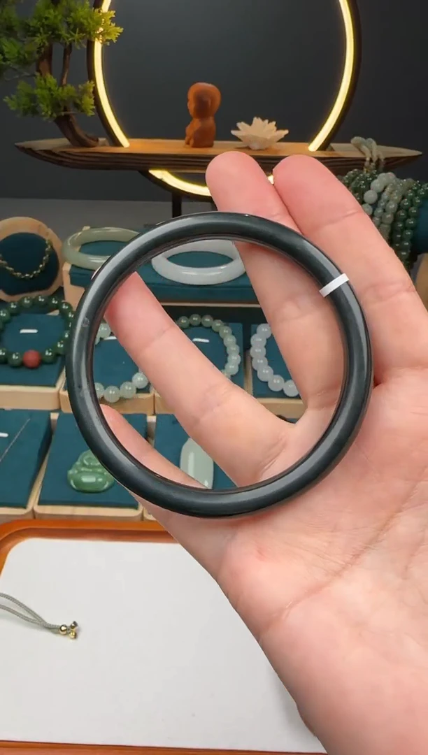 未镶嵌手镯和田玉（青玉）和田玉青玉手镯（圈口可备注）