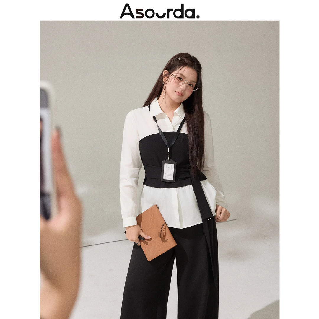 一口苏达梨泰院 洋气高贵上衣女装洋气时髦气质清冷遮肉显瘦衬衫