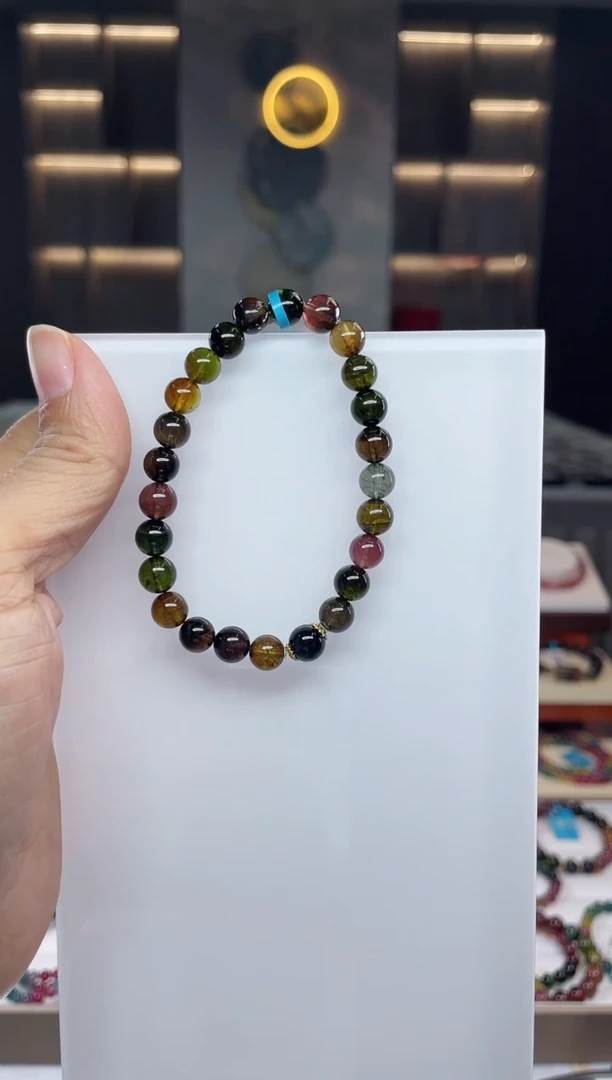 单圈手串未镶嵌碧玺（多样性发一条）Q