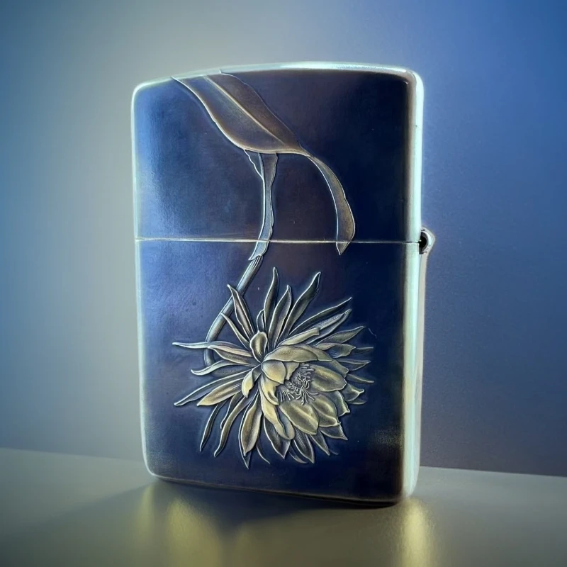 ZIPPO/之宝打火机昙花韦陀黄铜盔甲浮雕防风煤油打火机送礼男DYJ1