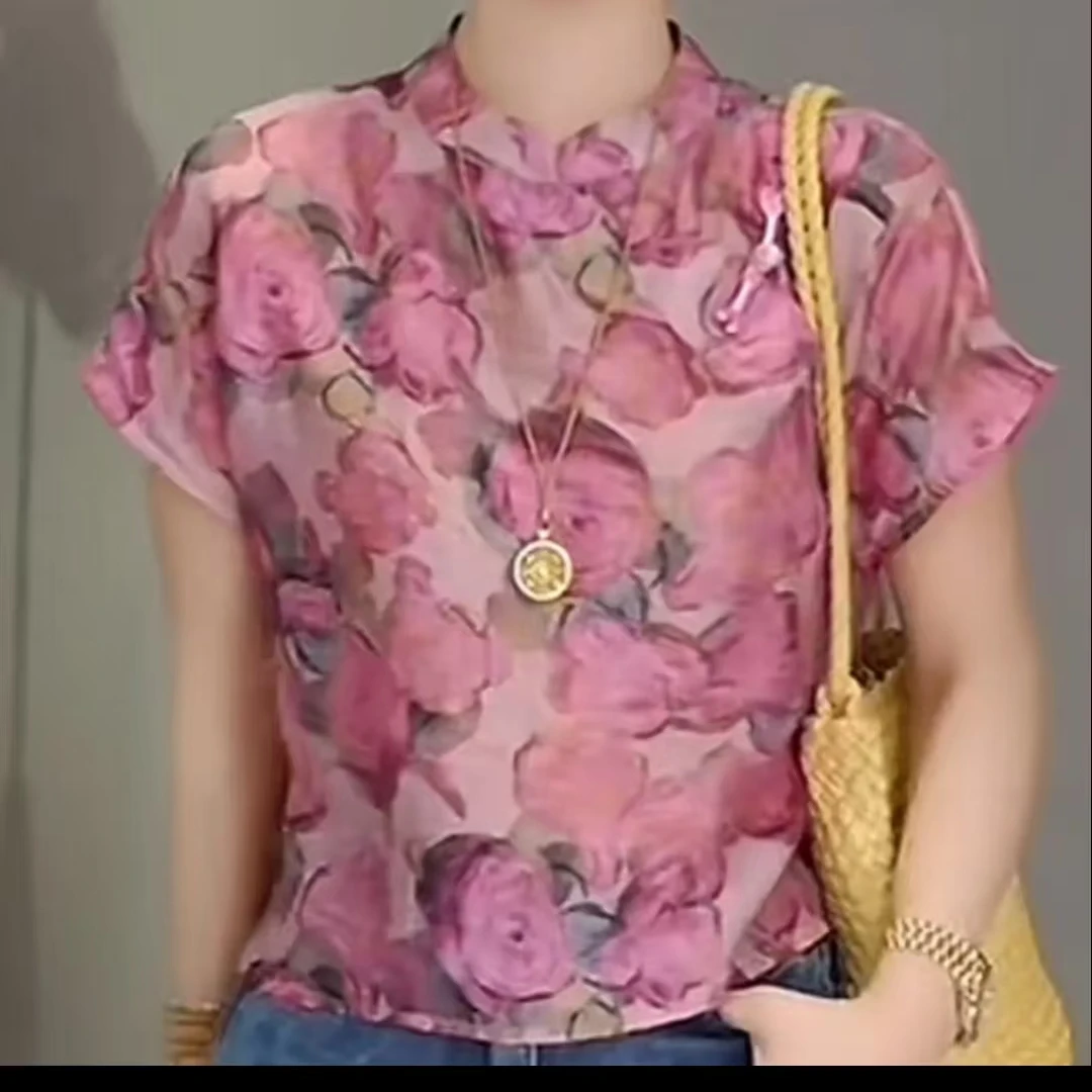 现货-2025新款气质s减龄显瘦休闲时尚洋气印花夏季112