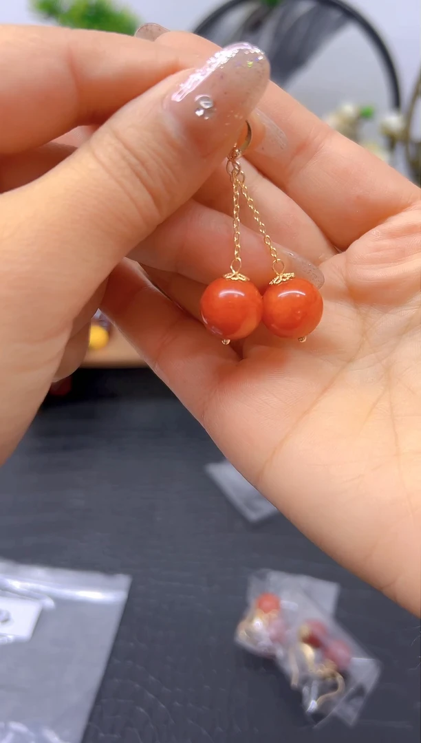 【闪购商品】翡翠耳饰14K金镶嵌耳饰E172