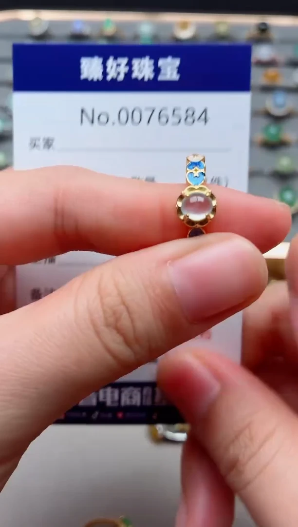 银S925镶嵌戒指翡翠1