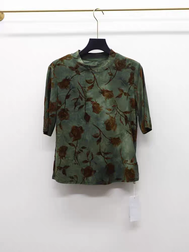 D418女装潮流迷彩衬衫户外上衣修身型小衫长袖花色