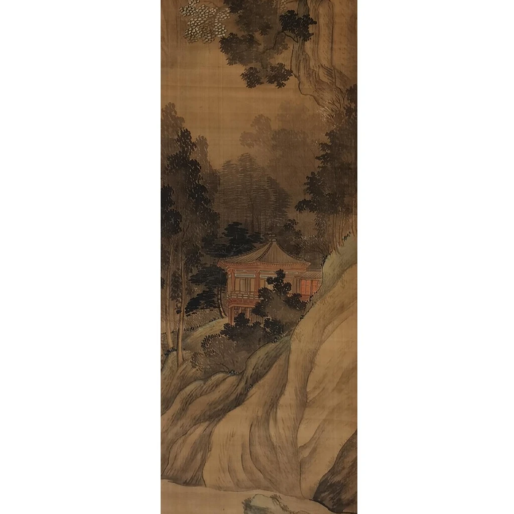 【辽拍】V250709-2-257《山水》(3.8平尺) 绢本镜片