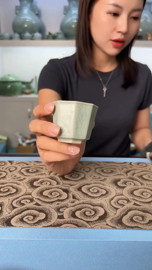 龙泉云间青瓷小米茶器