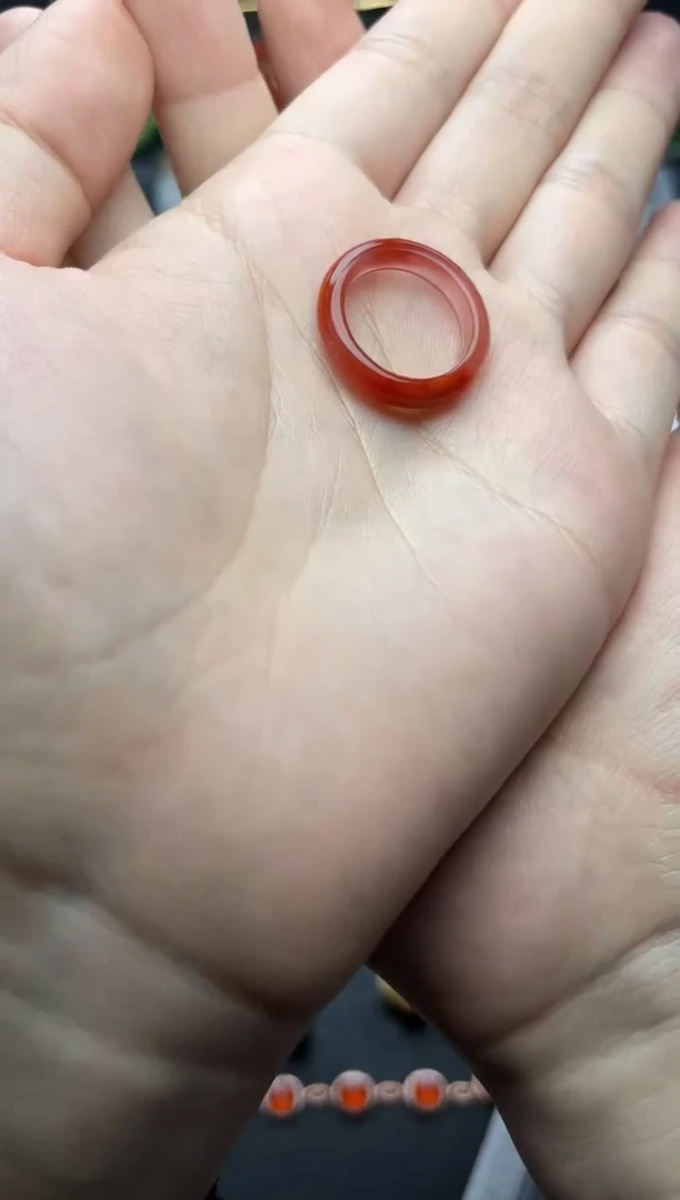 未镶嵌戒指南红玛瑙戒圈06