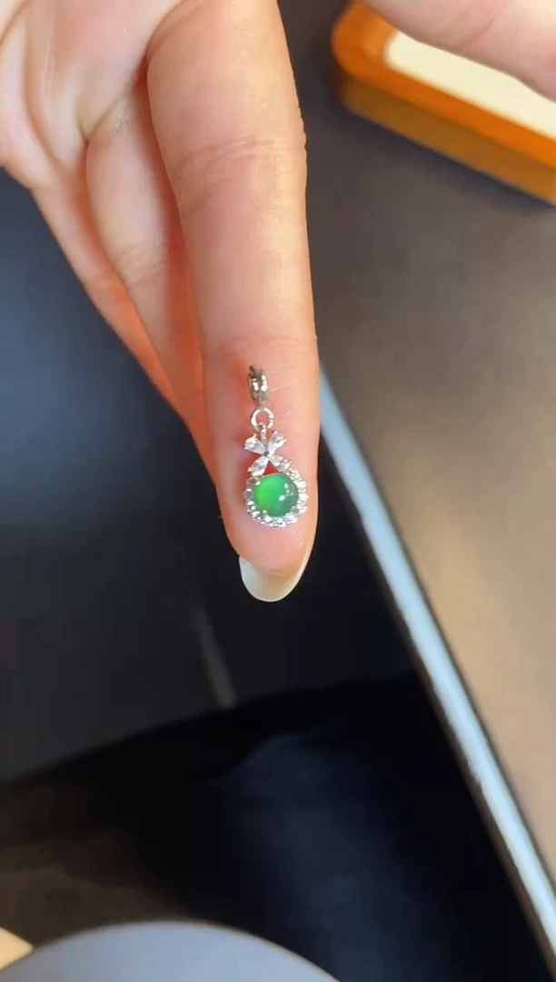 吊坠(不含链)银S925镶嵌翡翠1
