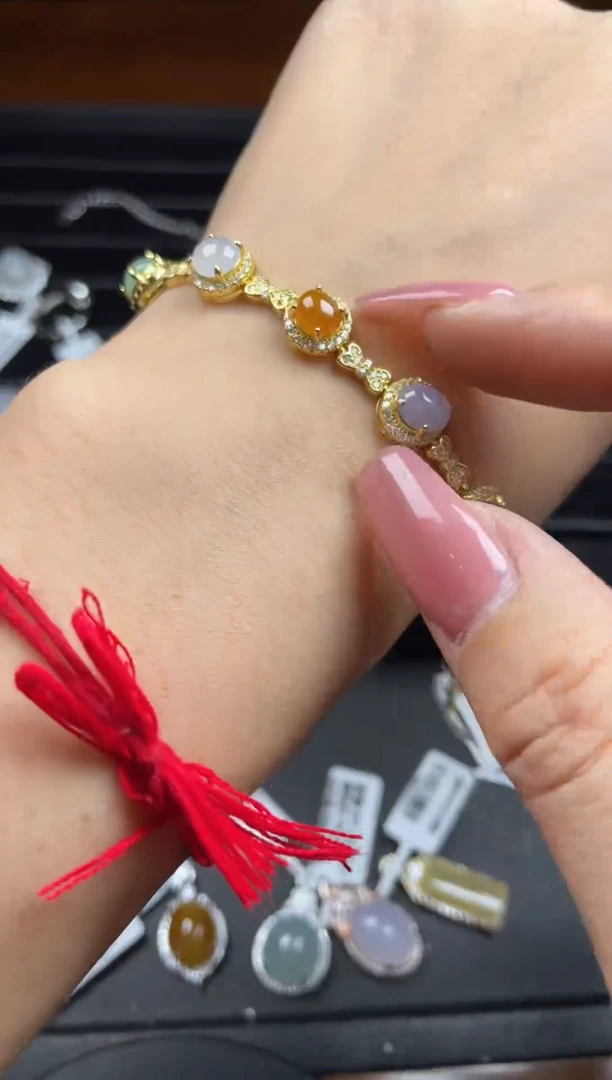 银S925镶嵌戒指翡翠天然翡翠A货