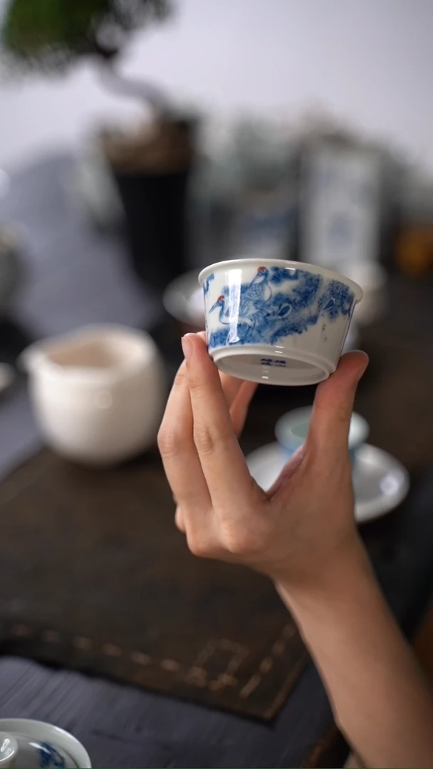 无O*弥山松鹤杯一件