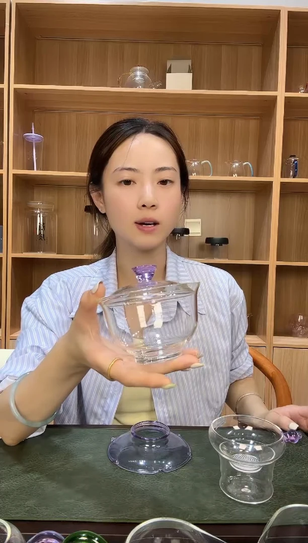 反****钟浅紫盖碗简装发货