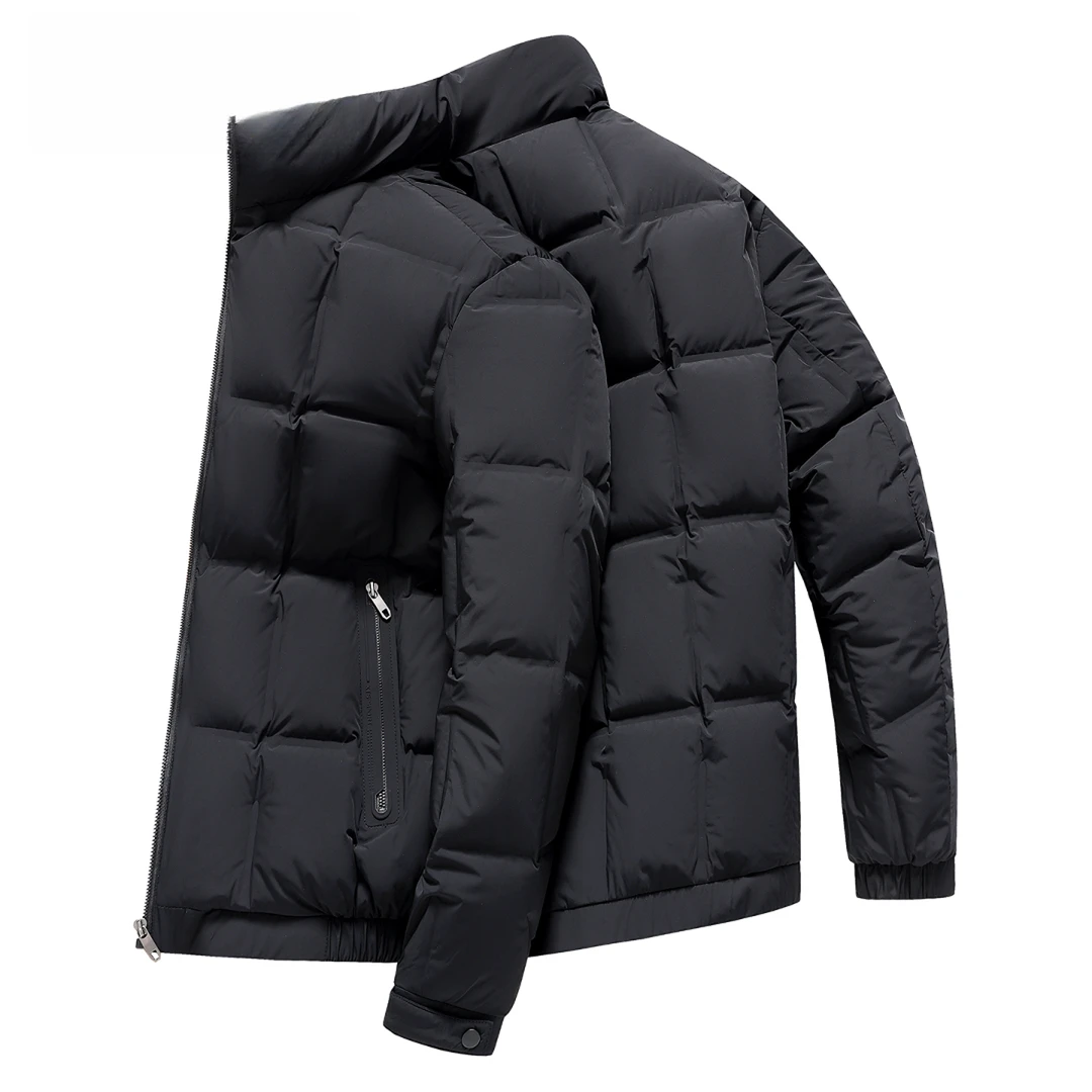 2025秋冬季新款男士面包羽绒服男短款休闲立领鸭绒保暖男装外套男