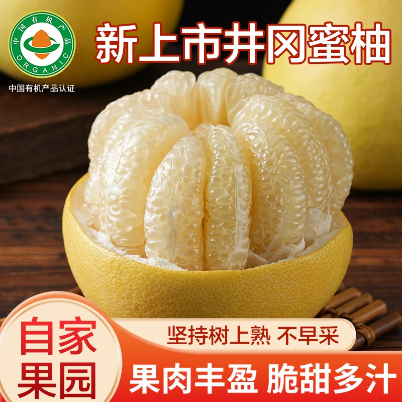 【精品大果】井冈山蜜柚金兰柚新鲜水果纯甜多汁安福金兰柚新鲜采摘