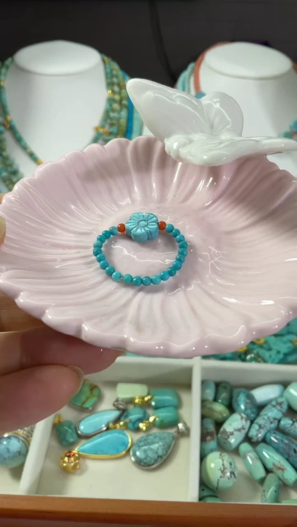 未镶嵌南红玛瑙珠宝奇石9.3mm小花戒指