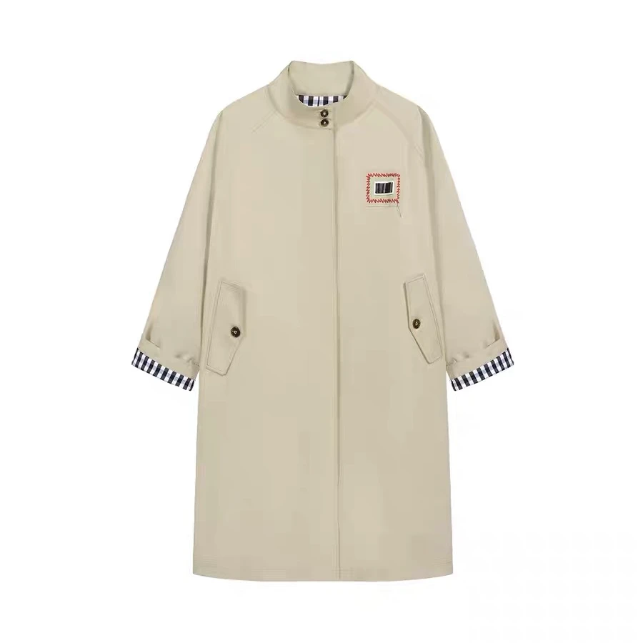 ANNENONO 设计师品牌 25春夏 立领阔型中长风衣外套 时尚简约休闲