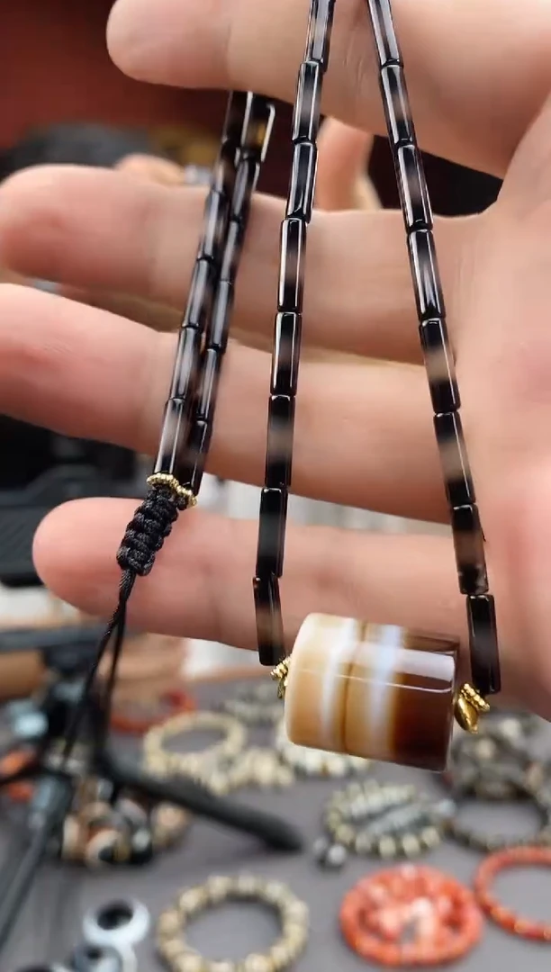 未镶嵌颈饰玛瑙/玉髓多样性发-0721-72