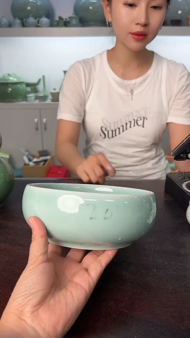 龙泉云间青瓷小米茶器