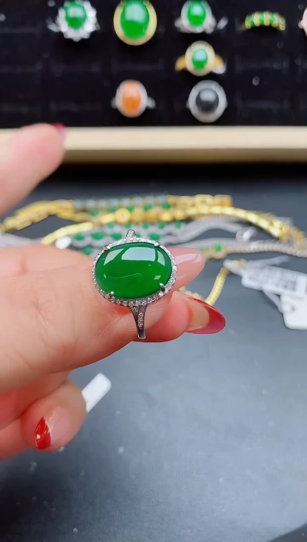 【闪购商品】翡翠戒指银S925镶嵌5085050