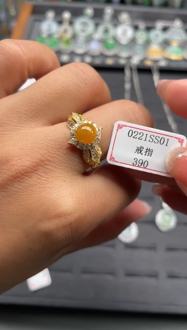 【闪购商品】翡翠戒指银S925镶嵌0221SS01