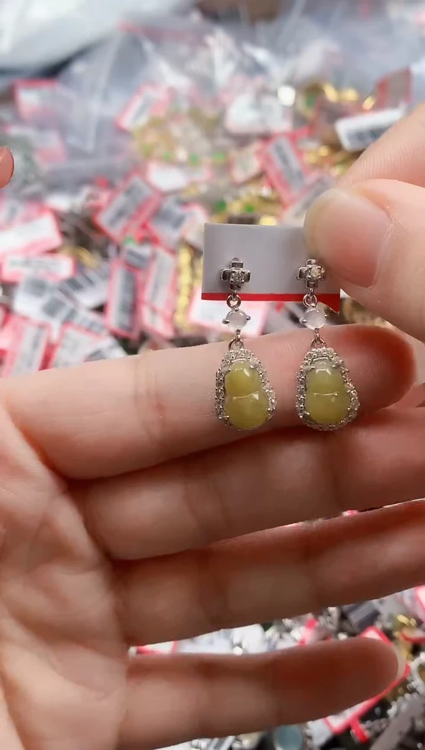 银S925镶嵌戒指翡翠天然A货缅甸翡翠