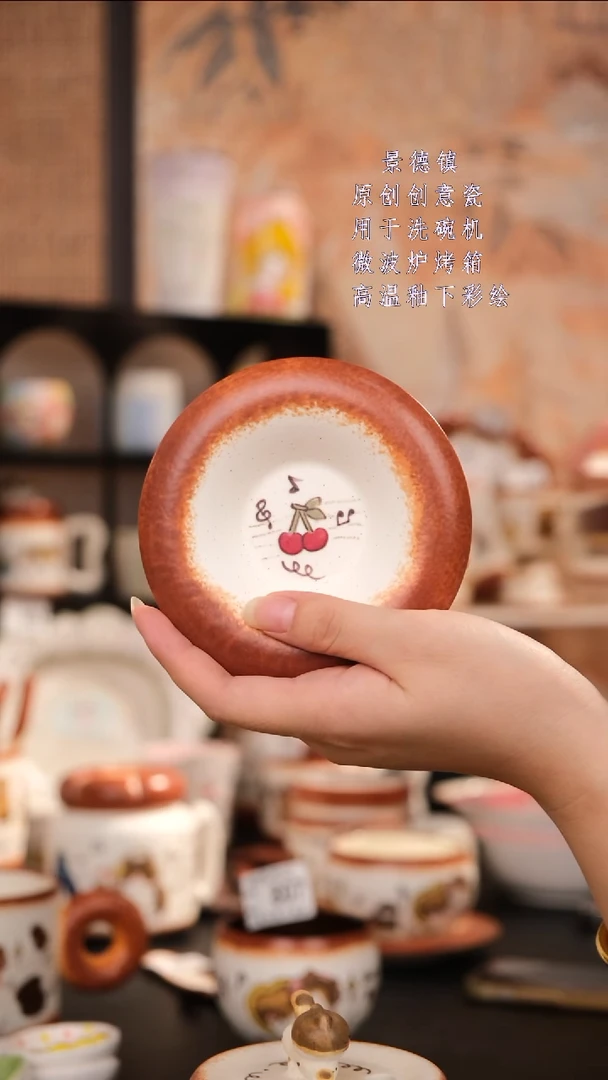 摆件景德镇手工手绘设计师款