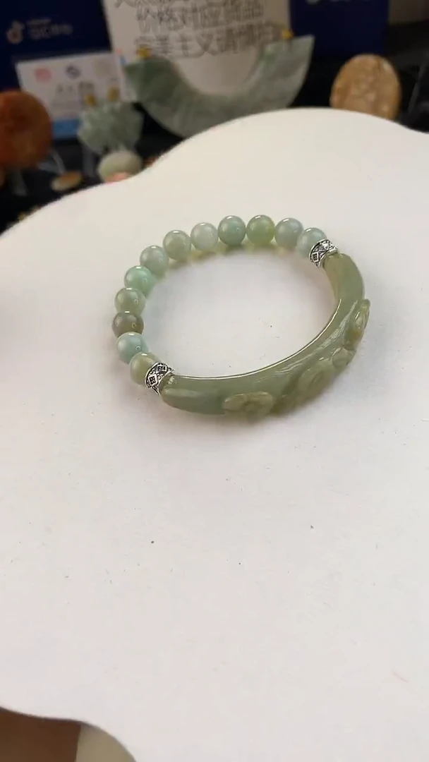 未镶嵌手链翡翠手工定制默认微瑕播介绍为准