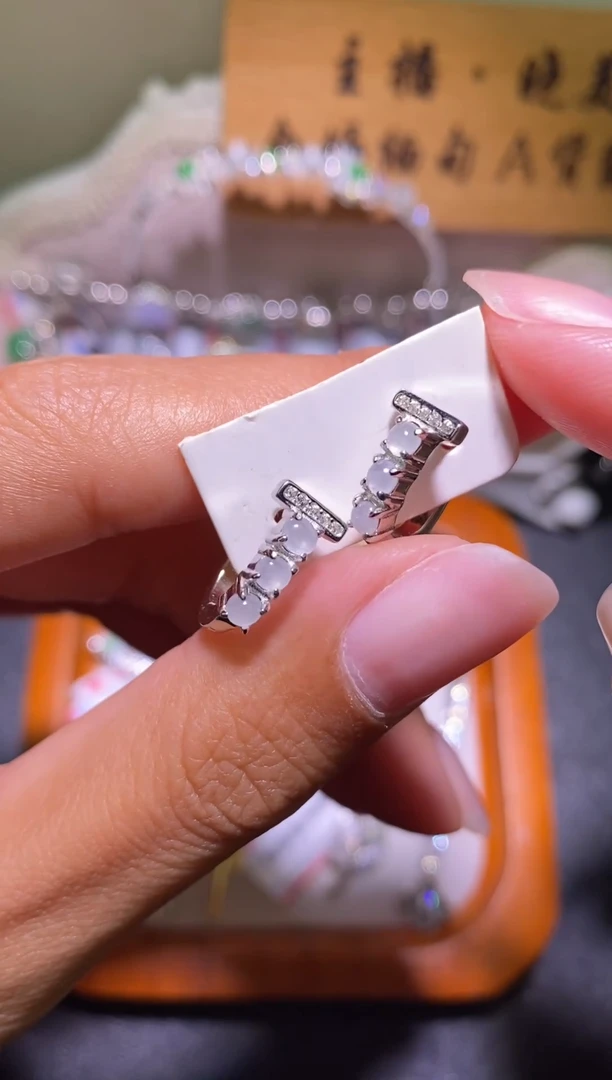 银S925镶嵌戒指翡翠025