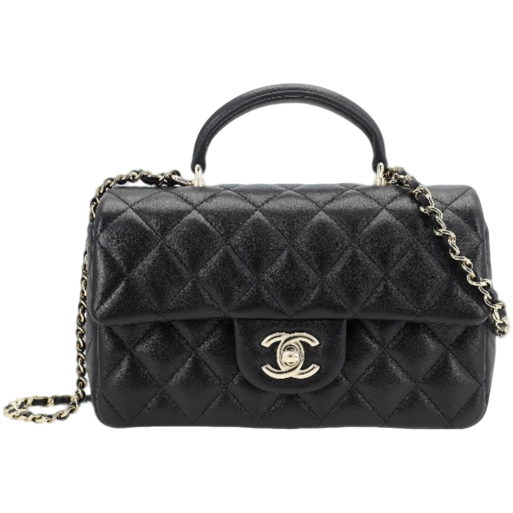 未使用 Chanel/香奈儿 Chanel香奈儿黑金手柄cf mini（12812）