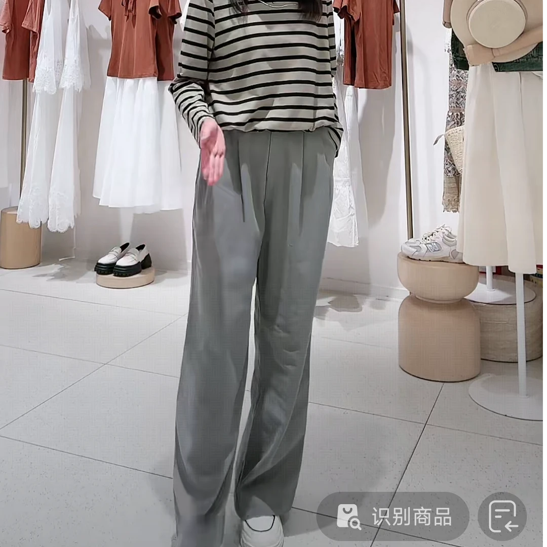 朵以2025夏季季新款休闲裤阔腿裤39DQ235002