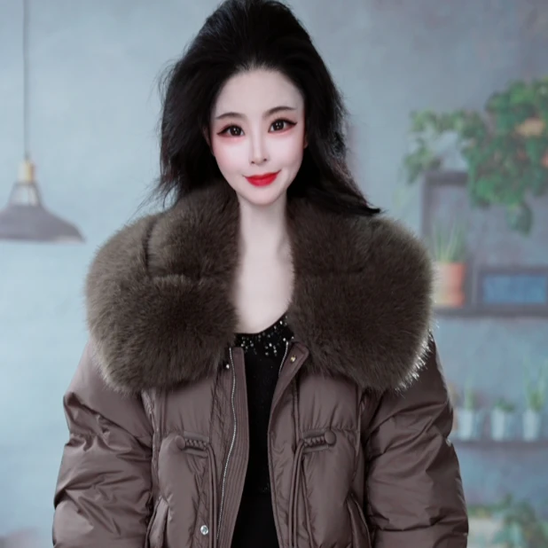 冬季新款高级感轻奢气质时尚显瘦羽绒服M-4XL