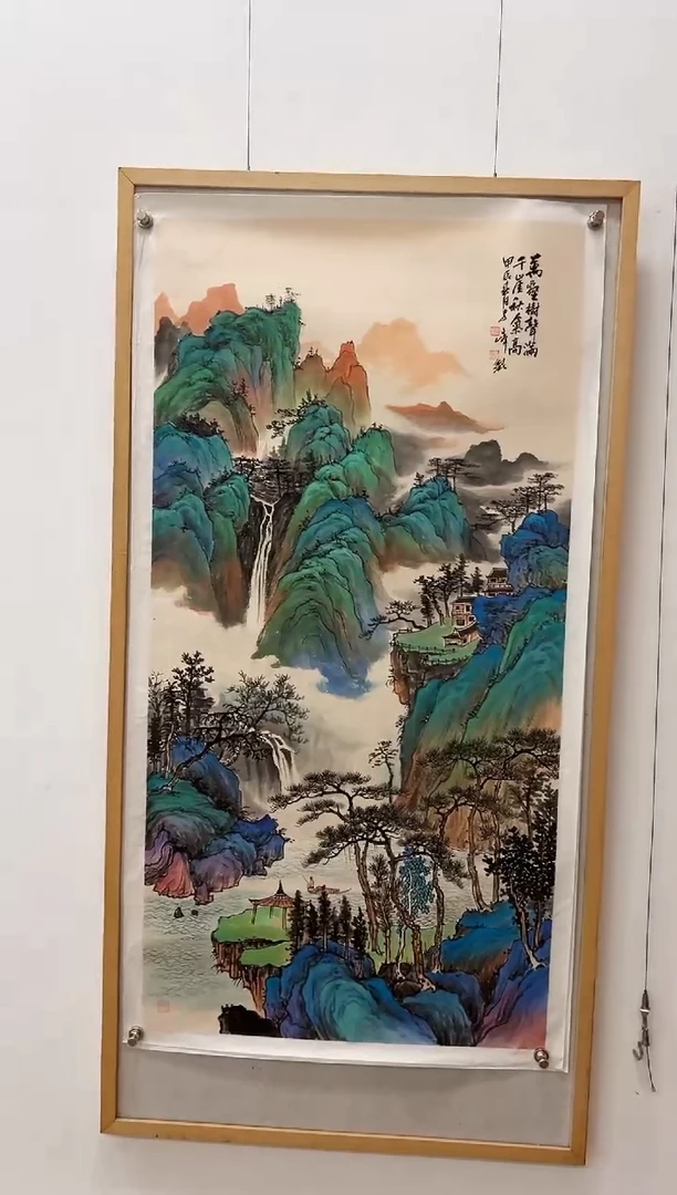 国画李文峰8平尺青绿山水
