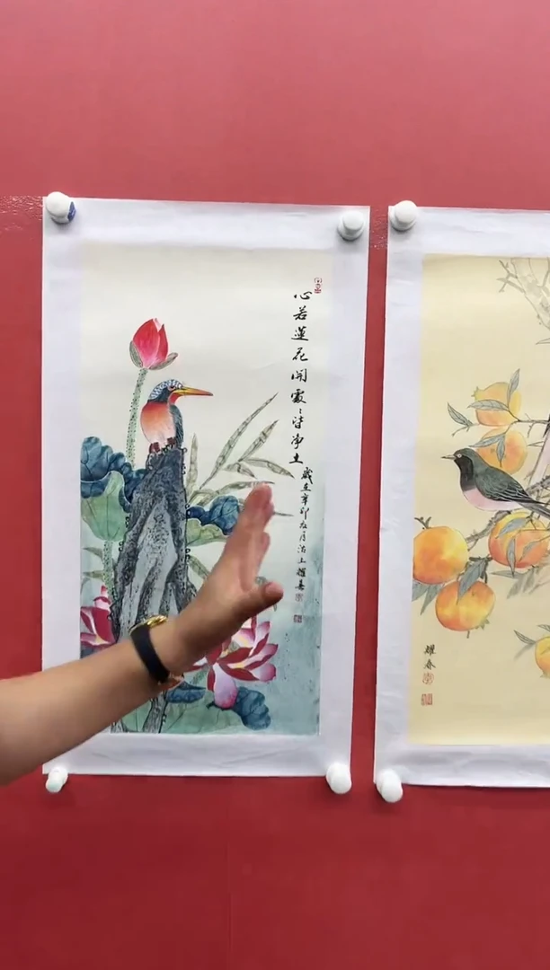 国画李耀春-2平尺-花鸟-随机