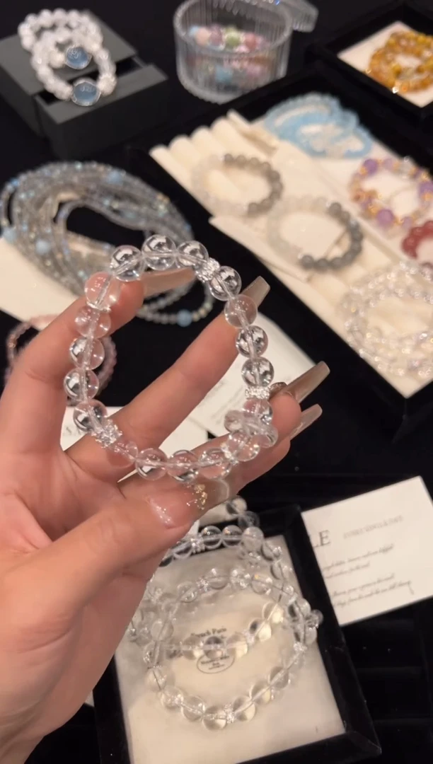 【闪购商品】水晶手链合金白水晶手链x1386
