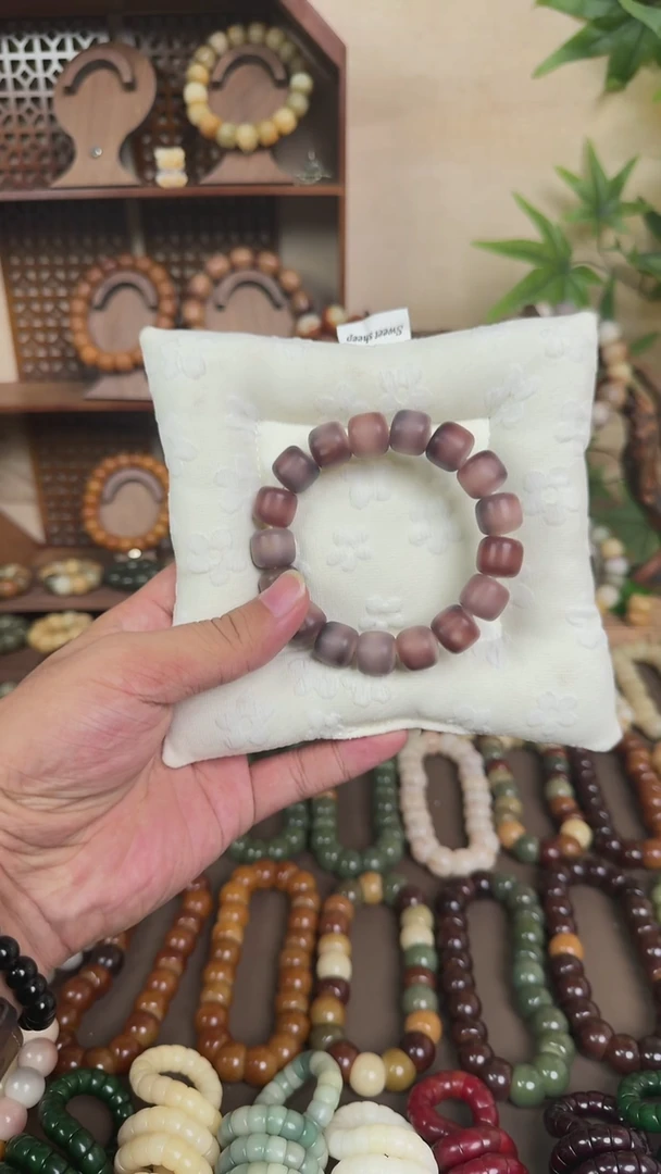 吊坠菩提根/象牙果紫色干磨桶珠