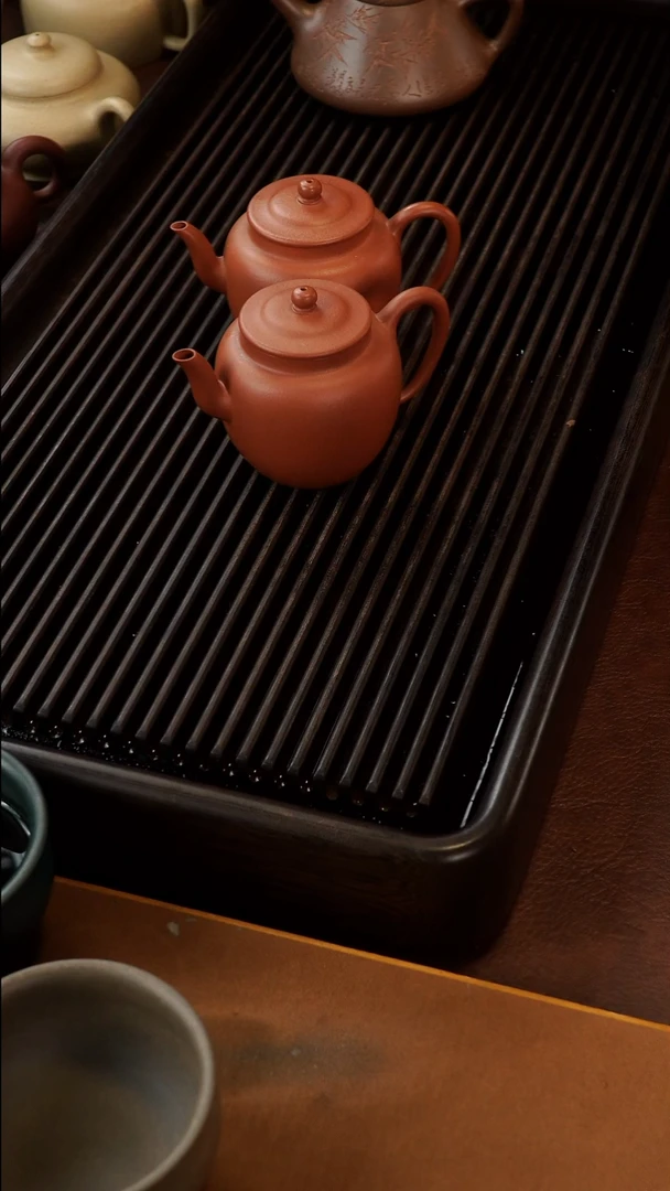 茶壶紫砂半手红泥宫灯壶