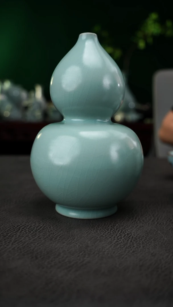 仿古天青精品葫芦瓶~帆