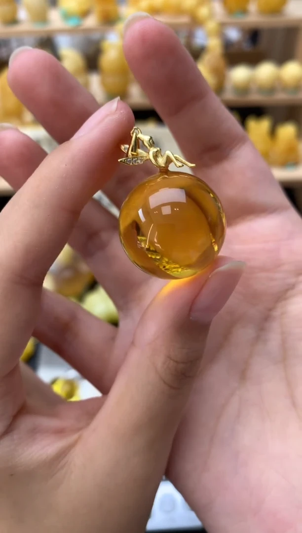 琥珀银S925镶嵌珠宝奇石109琥珀蜜蜡微瑕